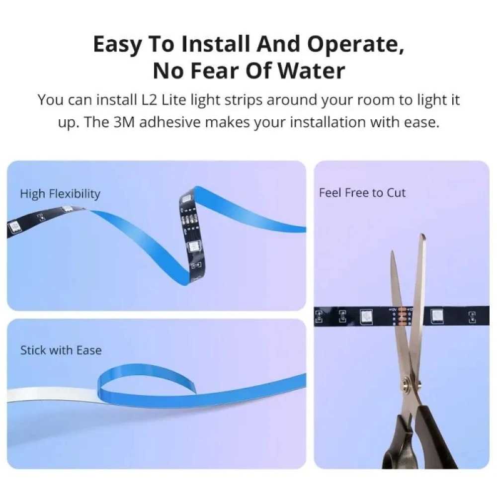 Tira LED inteligente WiFi SONOFF L2 Lite 5 metros con control remoto y app