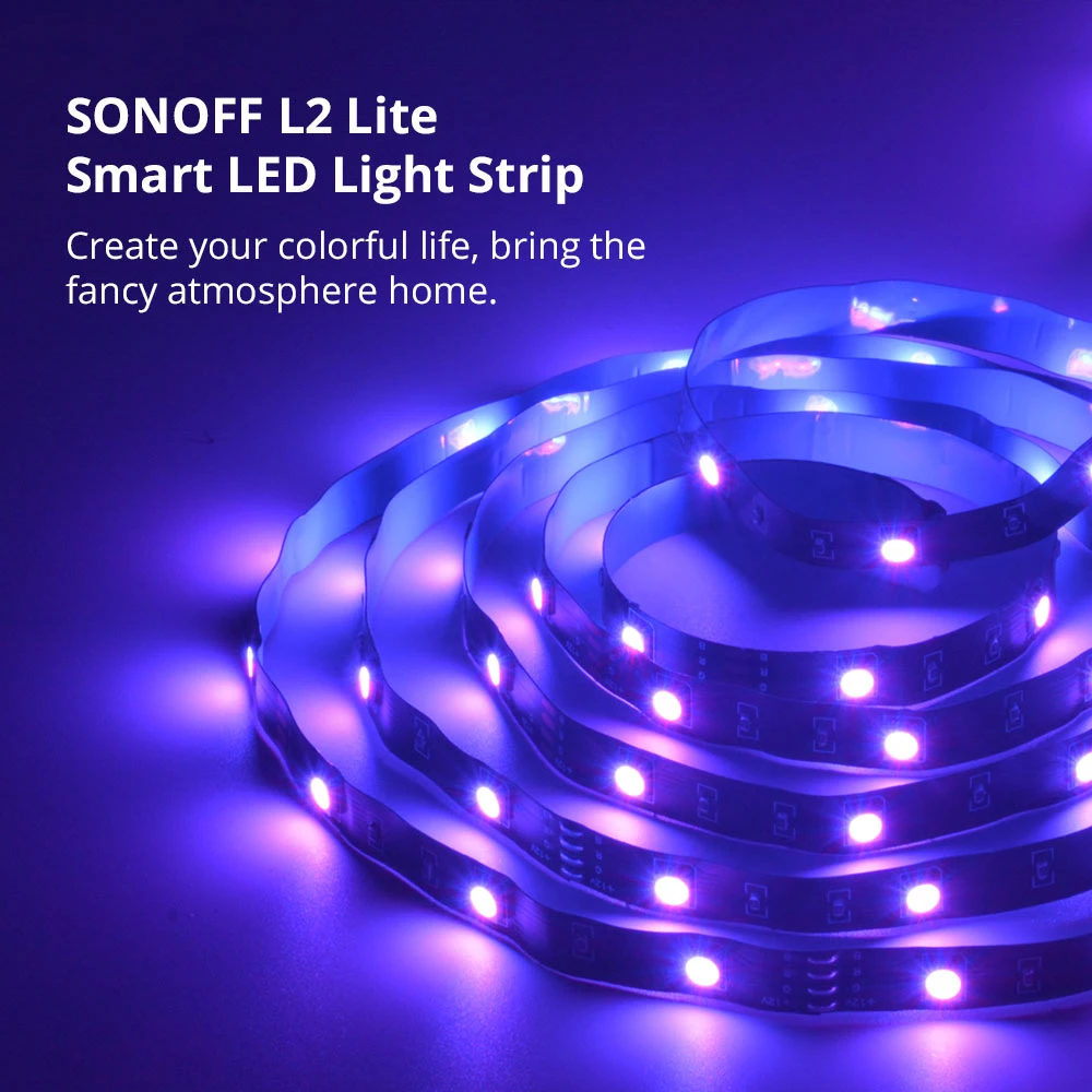 Tira LED inteligente WiFi SONOFF L2 Lite 5 metros con control remoto y app