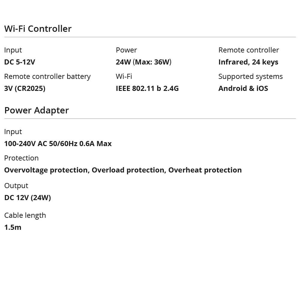 Tira LED inteligente WiFi SONOFF L2 Lite 5 metros con control remoto y app