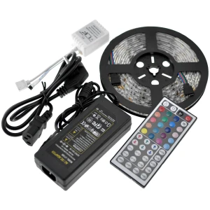 Tira Led RGB 5m 300 Led SMD 5050 con mando 44 teclas y adaptador 12V