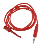 Tl22080 Cable de prueba con gancho y conexión banana 1 metro 16AWG rojo Satkit