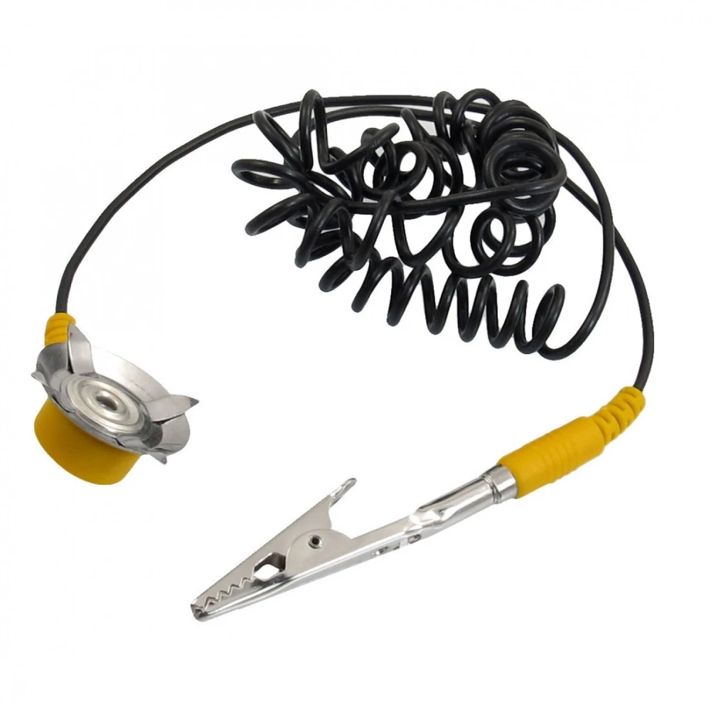 Toma de tierra para tapete antiestático con recubrimiento protector