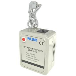 Transformador de corriente 220v a 110v 2000w Convertidor Mlink potente y compacto