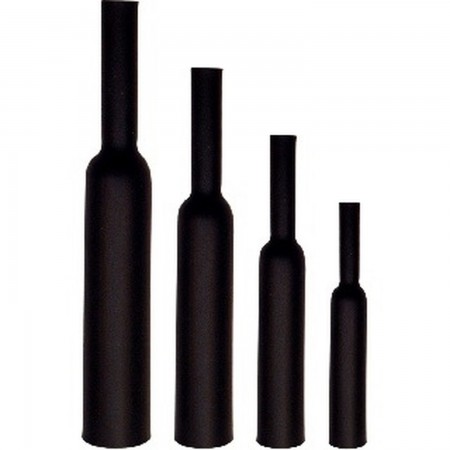 Black thermoretractable tube 10mm Price per meter Heat-shrinkable tubes  0.35 euro - satkit