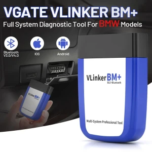 Vgate vLinker BM+ Escaner OBD2 Bluetooth para BMW y MINI compatible con iOS y Android