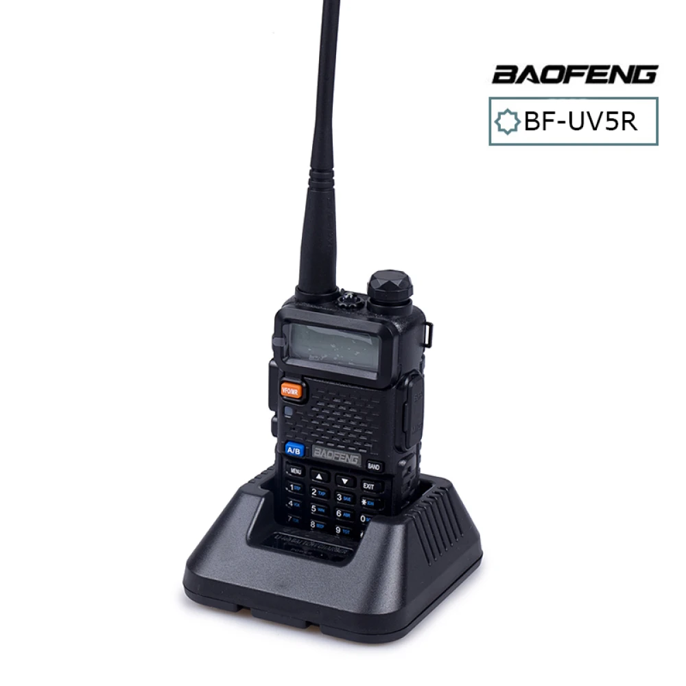 Walkie Talkie Baofeng UV-5R 8W con Pinganillo Auricular y Radio Dual Band VHF/UHF