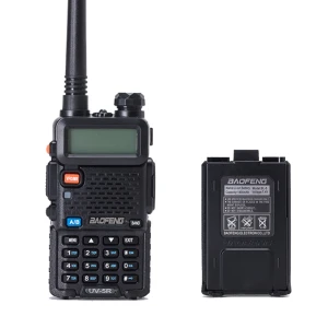 Walkie Talkie Baofeng UV-5R 8W con Pinganillo Auricular y Radio Dual Band VHF/UHF