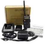 Walkie Talkie Baofeng UV-5R 8W con Pinganillo Auricular y Radio Dual Band VHF/UHF