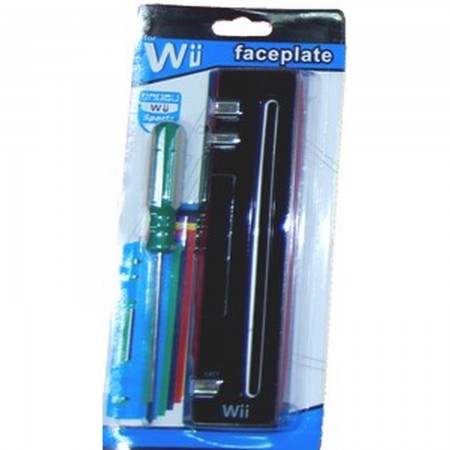 Wii frontplaatkits (ZWART) Wii TUNING  6.93 euro - satkit
