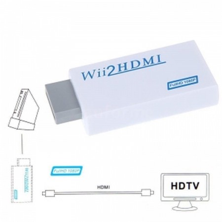 Wii to HDMI 720P / 1080P HD Output Upscaling Converter - Supports All Wii Display Modes, HDMI Upscal ADAPTERS  8.99 euro - satkit
