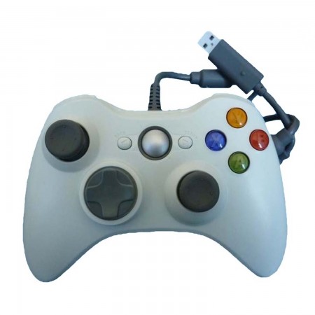XBOX 360 Wired Controller *Compatible* White CONTROLLERS XBOX 360  12.00 euro - satkit