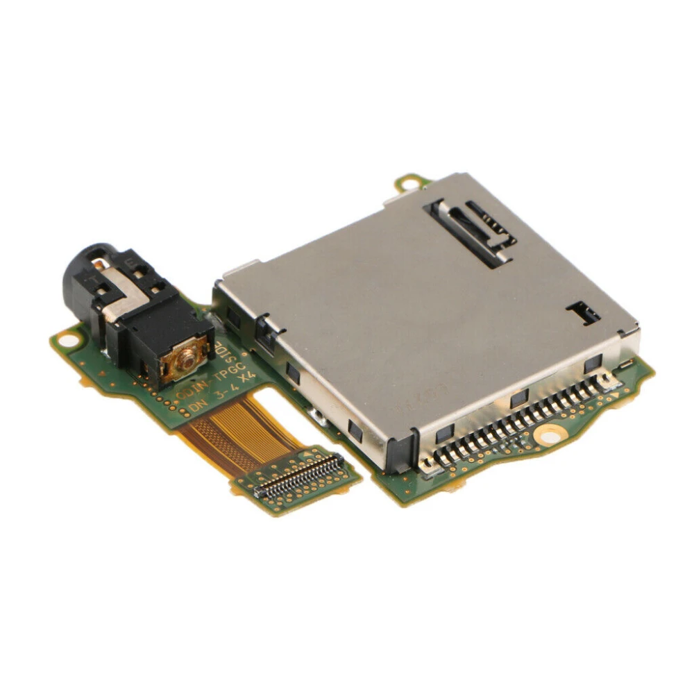 Vista frontal del zócalo lector Nintendo Switch con puerto para auriculares